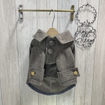 【完成品】千鳥柄グレーピーコートS