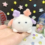 ややぴい ぬいぐるみ もちもち《ホワイト×サーモンピンク×ライトライラック》【特別価格】