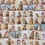 Xmas🐱ニャンコのミニジャーナルページ＊コラージュ素材＊ジャンクジャーナル