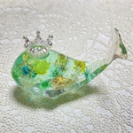 《再販》ハーバリウムくじら（朝露）