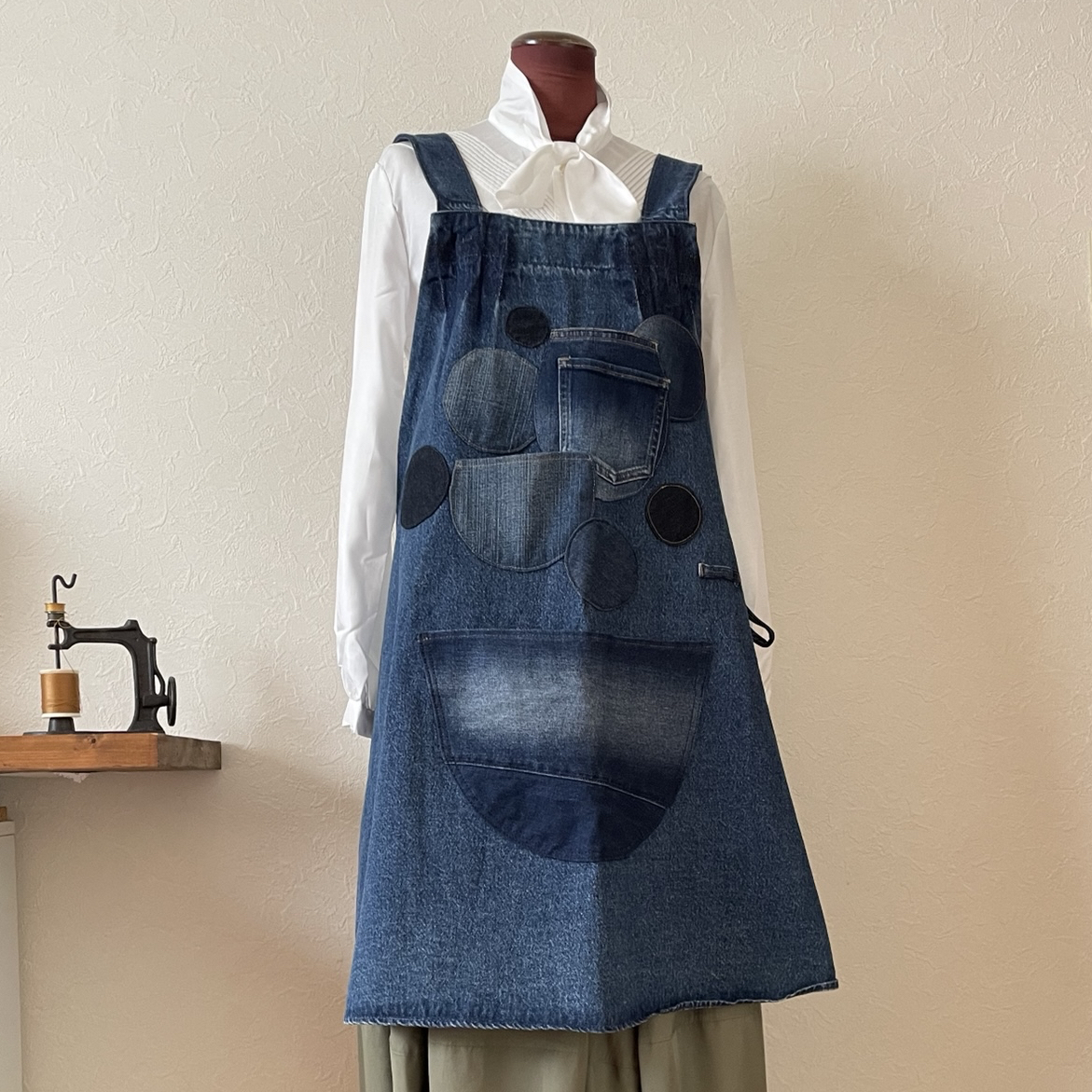 ソフトパックティッシュカバーN428デニムリメイク - デニムステッチ濃