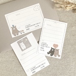 宛名シール くまさん【ホワイト】