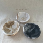 【再販】𝑚𝑖𝑛𝑖 𝑐𝑎𝑛𝑑𝑙𝑒 𝑡𝑟𝑎𝑦🕯️〻 ジェスモナイト／キャンドルホルダー／ミニトレイ／アクセサリートレイ／マーブル／ブラウン／ベージュ／ブラック
