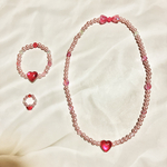 ジュエルハートのアクセサリー3点セット