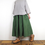 Kimamaキュロット（木綿 深緑）【受注生産対応】