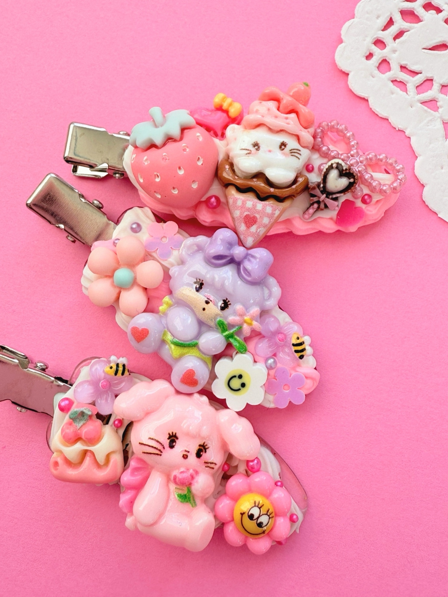 デコヘアクリップ - あかいみ | minne byGMOペパボ 国内最大級の 
