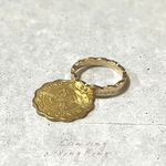 コインリング【香港】　4号〜10号　ピンキーリング　ゴールド　カラー　リング　指輪　ring