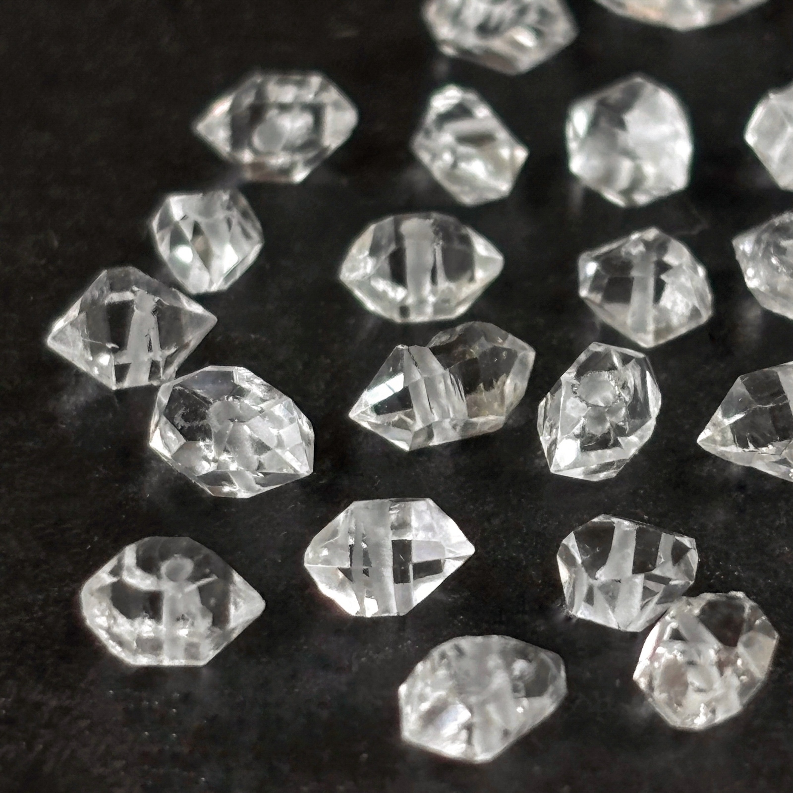 AAA級☆高透明度天然ハーキマーダイヤモンド水晶六角柱179B2-47B97b