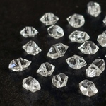 6個 ハーキマーダイヤモンド M〜Lサイズ ラフロック ダブルポイント クリスタル 水晶 原石  穴あり 天然石 素材 パーツ 素材 ビーズ 粒売り 再販