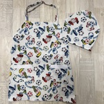 2点セット サッカー スパイク エプロン 三角巾 90〜140size オフホワイト