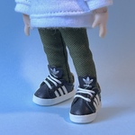 (オビツ11)パンツ　カーキ
