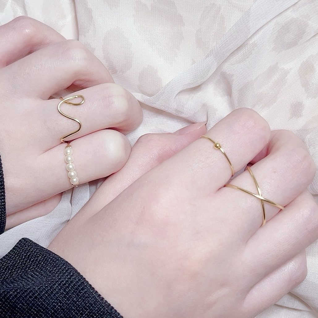 ワイヤーリングセット❤️ハート❤️星 人気【starry.】リングセット/ワイヤーリング リング シンプル