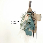 【再】【軽い  お手軽 ナチュラル】 パンパスとユーカリのナチュラルスワッグ