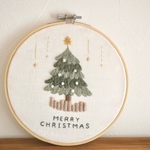 【刺繍アート】クリスマスツリー🎄