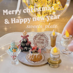 【受注制作】限定販売✩.*˚選べるキャンドルと3種のスイーツ♡𝑀𝑒𝑟𝑟𝑦𝐶ℎ𝑟𝑖𝑠𝑡𝑚𝑎𝑠&HAPPYNEWYEAR♡スイーツプレートセット