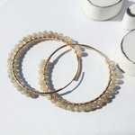 14kgf＊labradorite wrapped hoop pierce 氷