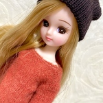 リカちゃん用ニット帽【ダークブラウン】