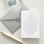 【活版印刷】カリグラフィーのクリスマスカード