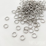 【4mm 0.6mm】ロジウム 高品質 丸カン シルバー 1369