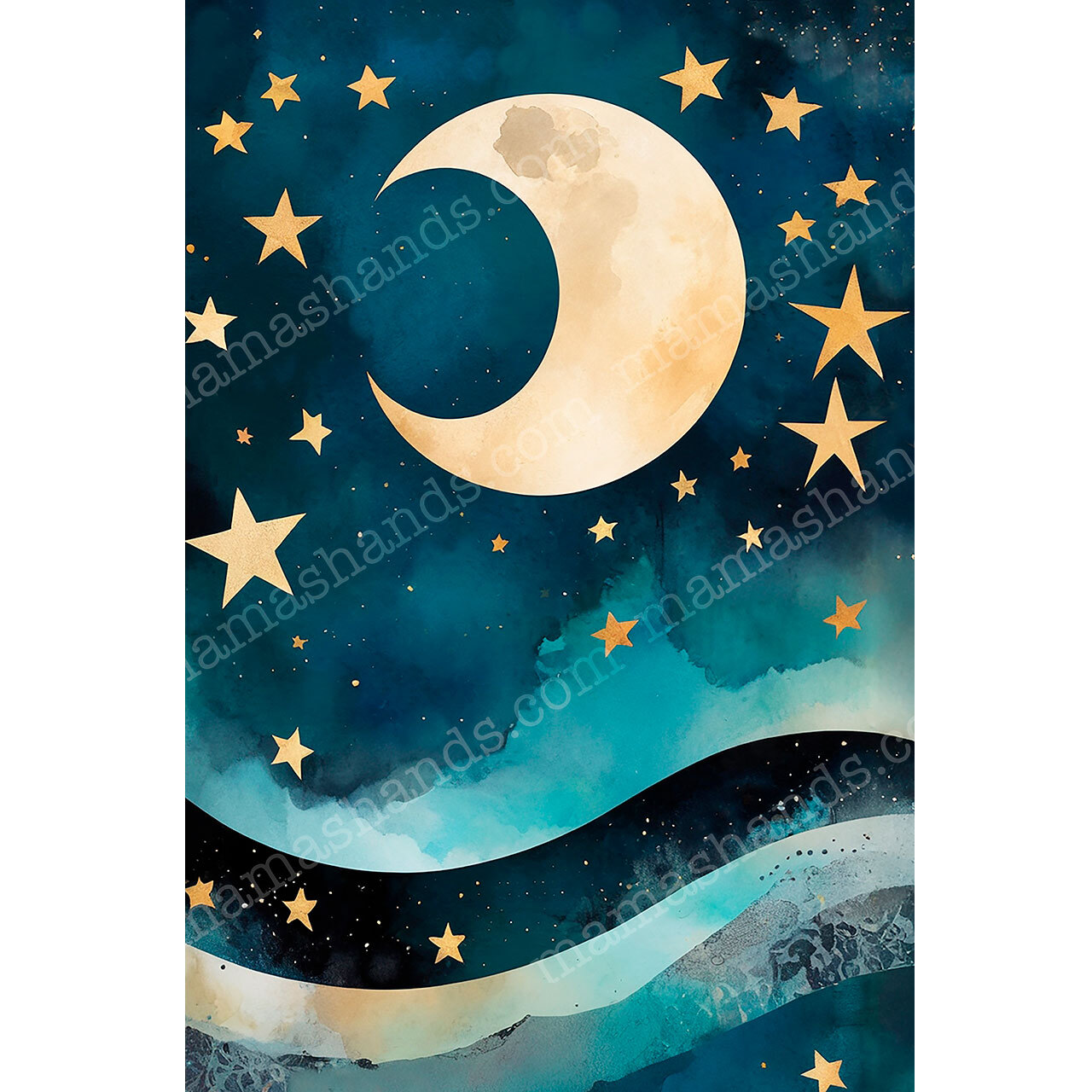 ハンドメイド】21.可憐な宇宙 4.三日月で泳ぐ海月たち