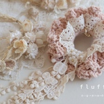 【キーホルダー】ロココ❁puffyさんのフォレスト風レースシュシュ