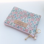 LIBERTY 　Celandine　セランダイン　J14C(ペールピンク系) 　中布・仕切りポケット付きminiポーチ　◇◆コインケース・キーケースにも♪