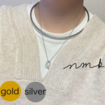 〝サージカルステンレス〟316 つけっぱなしgold.silverネックレス　ニュアンス