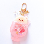 [12月20日販売]Pretty bear cream soda shaker keychain(pastel pink)