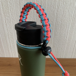 パラコード★ボトルホルダー  サーモンピンク×カロライナブルー
