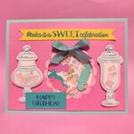 誕生日カード　　「sweetest thing」　stampinup  スタンピンアップ rosecraft