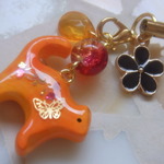 ◇1202再販　🍊オレンジペコ　😻猫とお花のストラップ🌸（イヤホンジャック）