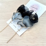 フラワーペタルピアス/イヤリング(ブラック)