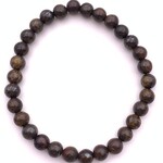 天然石ブロンザイト6mm玉のブレスレット