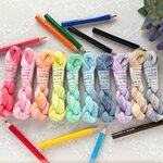🆕手染め糸 ⭐  レース糸 #40(太)『Gemstone Color's Palette』Col.1475～1484 (約50ｍ×10色)⭐ タティングレース