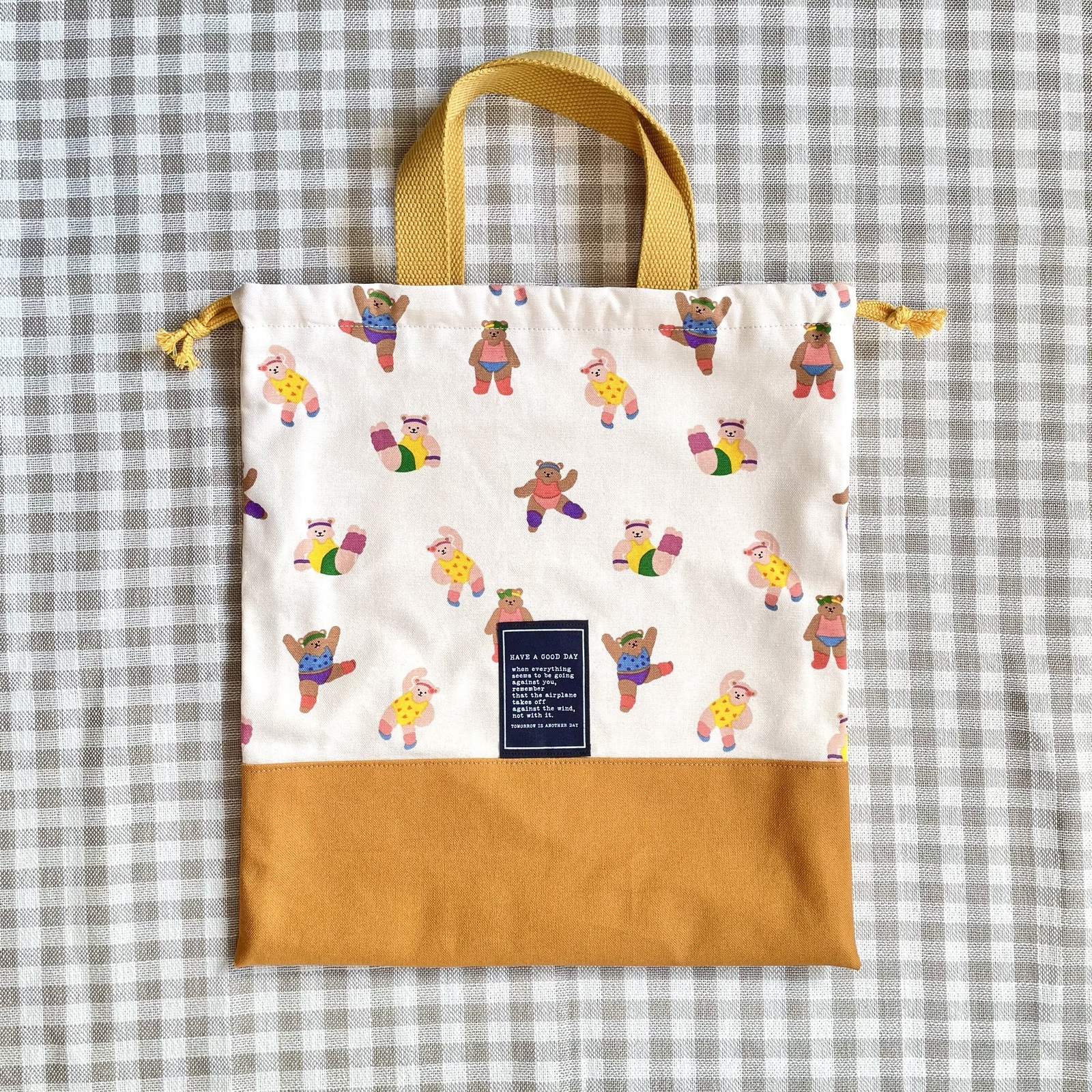 エアロビくまさんの入園入学セット❤︎レッスンバッグ★体操着袋★上履き袋 ファッションハンドメイド・手芸 - エアロビくまさんの入園入学