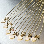 【SALE】🤍【ｺﾞｰﾙﾄﾞ×ｸﾘｱ】ミニリング💍×ハートチャームネックレス
