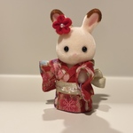  2点セット⭐︎ 着物、耳飾り⭐︎シルバニア赤ちゃんサイズ