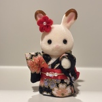  2点セット⭐︎ 着物、耳飾り⭐︎シルバニア赤ちゃんサイズ