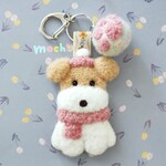 冬のわんちゃんキーホルダー　ワイヤーフォックステリア