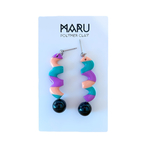 colorfulくねくね ピアス/イヤリング