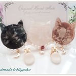 ♡Graceful CAT♡新作♡３カラー♡クリップ式イヤリング♡