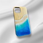 ✨竹とレジンで作るiPhone15用オーシャンケース【ハンドメイド】　type Ａ
