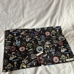 【ユ様オーダー品】入園入学大きいランチョンマット60×40㎝片方から紐を引く巾着★蒸気機関車SL電車特急新幹線乗り物★縫い付けお名前小学校机