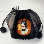Nシリーズもふもふ巾着バッグ（March cat)