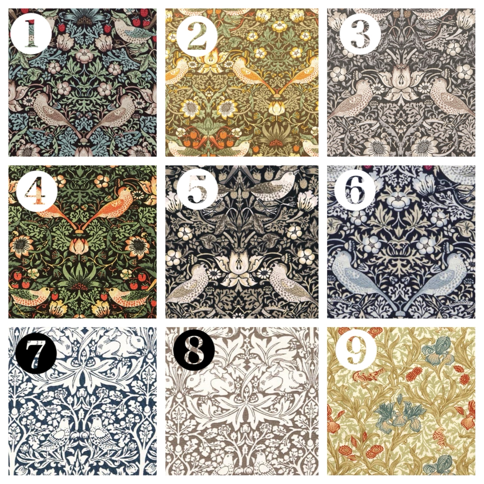 ぽわん袖のワンピース.ウィリアムモリス×ライトグレー　size120 大人服選べるウィリアムモリス❁︎ぽわん袖ワンピース