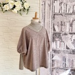 SALE リバティ　コーデュロイ　バルーンスリーブ　ブラウス　マロリー　ピンク