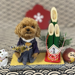 トイプードル  お正月飾り 羊毛フェルト