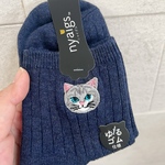 毛並みまで感じる猫さん刺繍のソックス『アメショHIME』