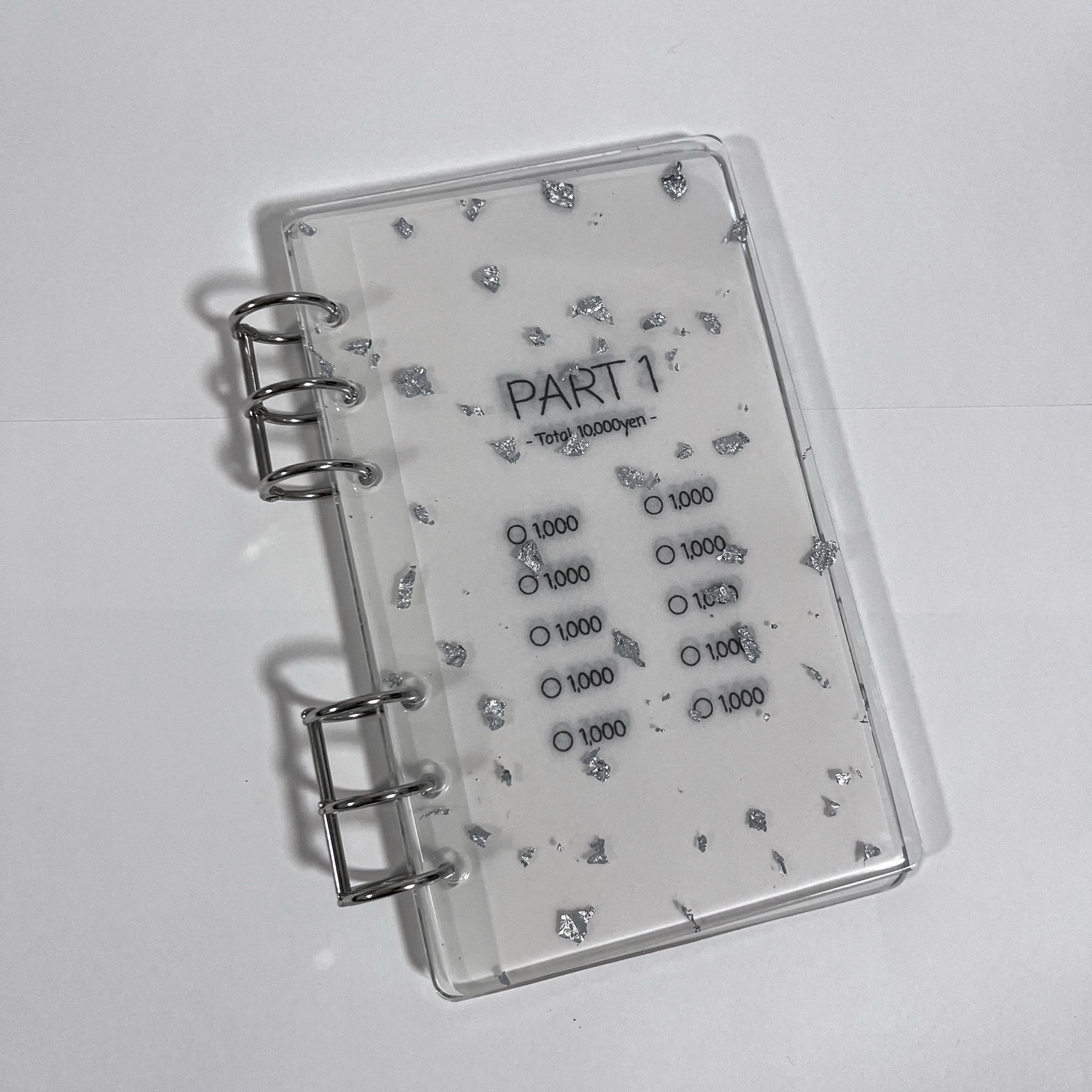 レジン バインダー　A6　オーダーページ レジンバインダー A6 クリアパール Saving 貯金 No.125