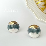 White moon　七宝焼イヤリング・ピアス(238)